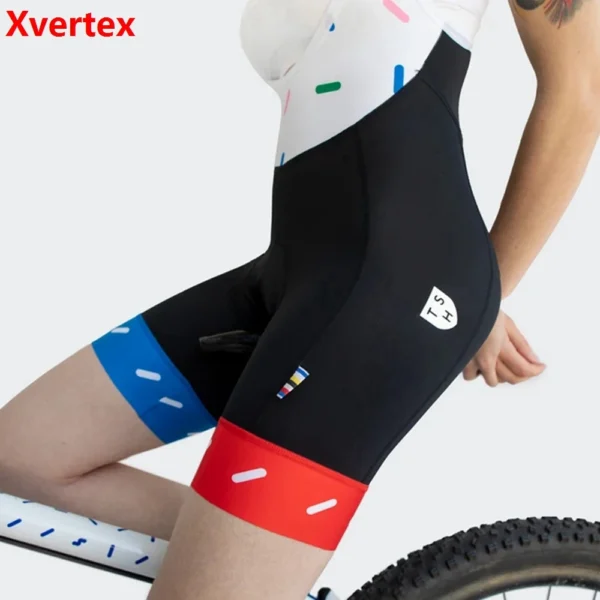 Summer Women's Short Cycling Bib 2024 Lycra material 19D Gel cushion Italian laser cutting outdoor riding Bicycle bottom - Image 6