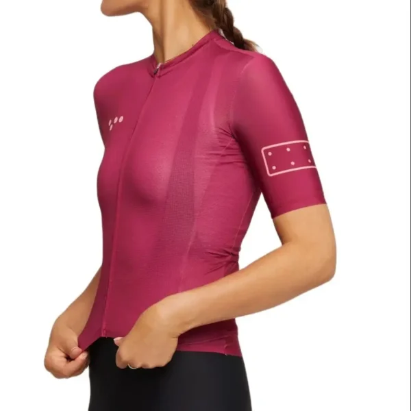 The Pedla Team Women Pro Cycling Jersey BOLD Print Coolmax Short Sleeve Bicycle Jersey Tops Wear Coolmax Bicycle Shirts Pink