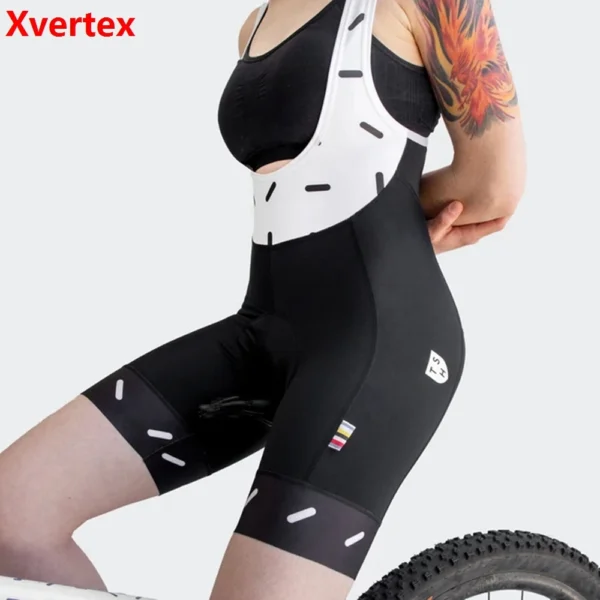 Summer Women's Short Cycling Bib 2024 Lycra material 19D Gel cushion Italian laser cutting outdoor riding Bicycle bottom - Image 3