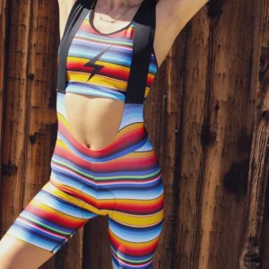 LOVE THE PAIN Female bicycle Bib Shorts Colorful 2023 Short Sleeve Cycling Bottom Road bike Tops Women's Bike Sports Wear