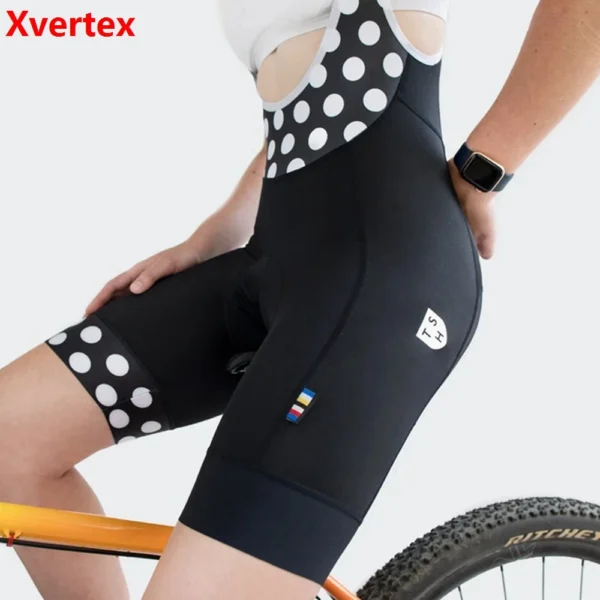 Summer Women's Short Cycling Bib 2024 Lycra material 19D Gel cushion Italian laser cutting outdoor riding Bicycle bottom - Image 2